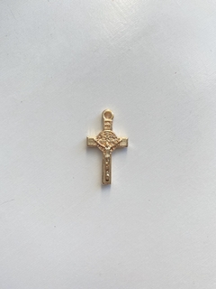 Crucifixo São Bento (terço de pulso, mini terço) 25mm - Dourado