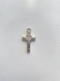 Crucifixo São Bento (terço de pulso, mini terço) 25mm - Níquel