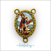 Entremeio resinado São Miguel Arcanjo 20mm - Ouro velho - comprar online