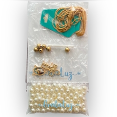 Kit Iniciante - Material para Terço de Santo Antônio dourado