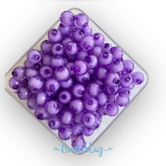 Bolinha Globinho com miolo - Roxo - 8mm - 10 Gramas