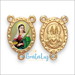Entremeio Resinado Santa Luzia 20mm - Dourado