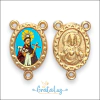 Entremeio 3 pontas São Francisco das Chagas 20mm - Dourado