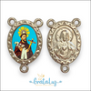 Entremeio 3 pontas São Francisco das Chagas 20mm - Níquel