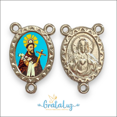 Entremeio 3 pontas São Francisco das Chagas 20mm - Níquel