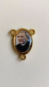 Entremeio dupla face resinado Padre Cícero 25mm - Dourado