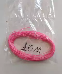 Fio Encerado Rosa (chiclete) 1MM - Cordonê - 10 metros - comprar online
