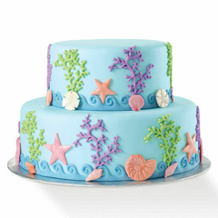 Molde para fondant y pasta de goma y vida marina - Isabel Vermal