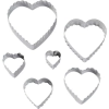 Set de Cortantes x6 para fondant y galletitas - Corazón