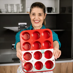 Imagen de Placa Isa 12 cupcakes ladrillo