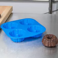 Molde de silicona mini budines flanera 4 cavidades - Isabel Vermal