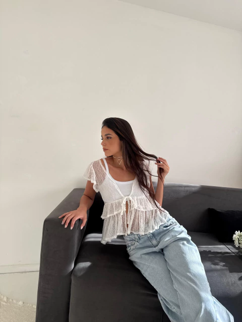 • Corpiño algodón elastizado blanco • - comprar online