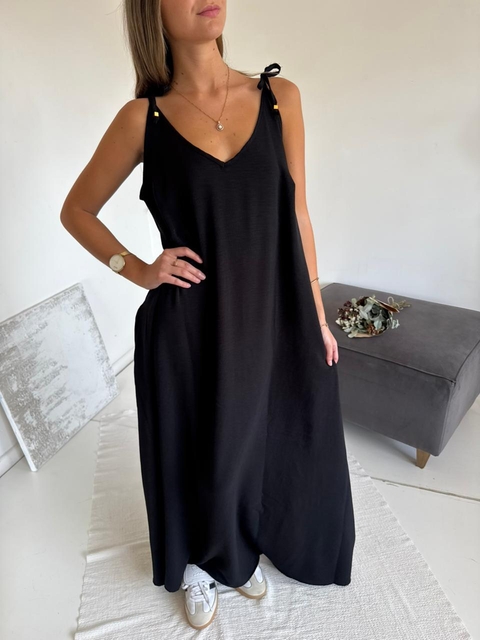 • Maxivestido Macarena negro • - comprar online