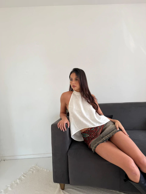 • Blusa Lino Amapola crema •