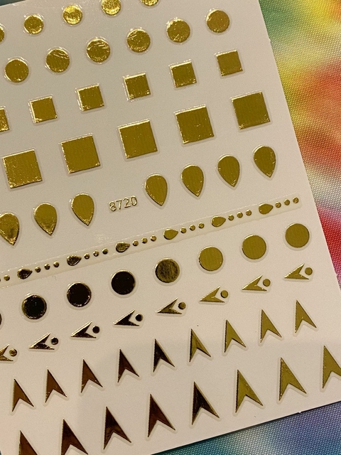 Sticker dorado Shapes