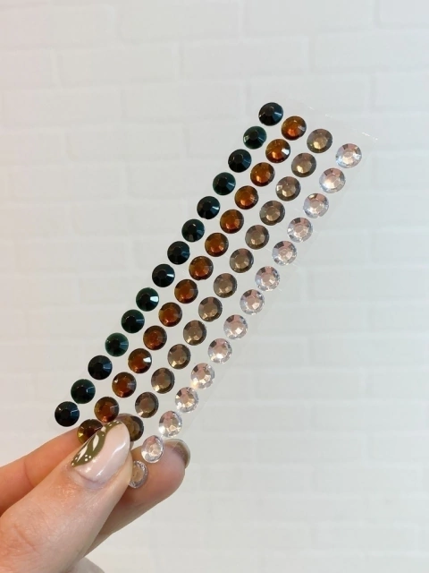 Strass autoadhesivo M plateado/peltre/marrón/negro