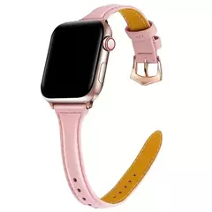 Pulseira couro Slim fino Para Apple Watch