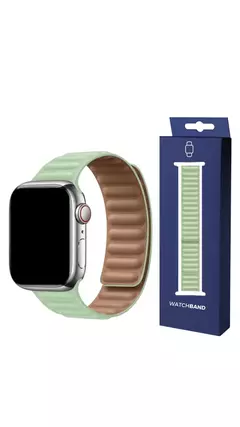 Pulseira Couro Elos Magnética Para Apple Watch