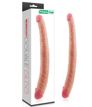 Double Dildo Prótese Dupla realística com Veia Salientes 36x4,5cm - LOVETOY