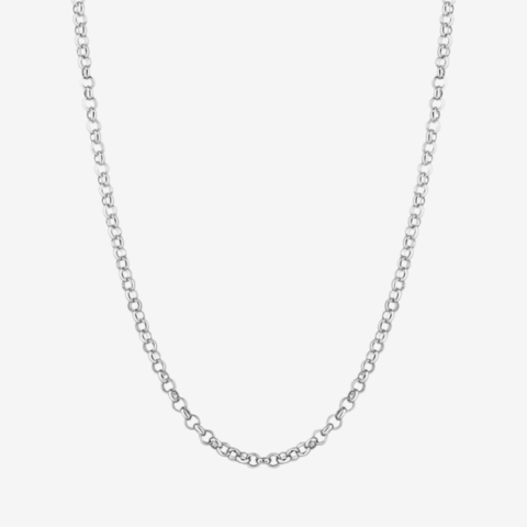 CORRENTE EM PRATA ELO PORTUGUES 60CM- (Masculina)