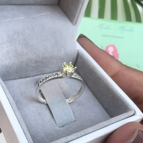 ANEL PRINCESA MERIDA - PEDRA VERDE CLARA