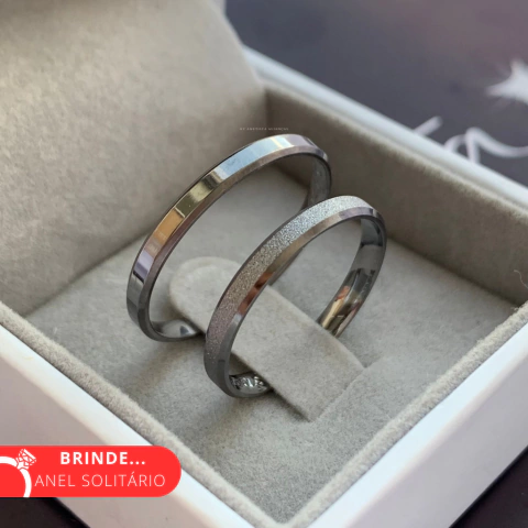 Alianças Natal Lisa/diamantada 2 MM Black - Anel de Brinde