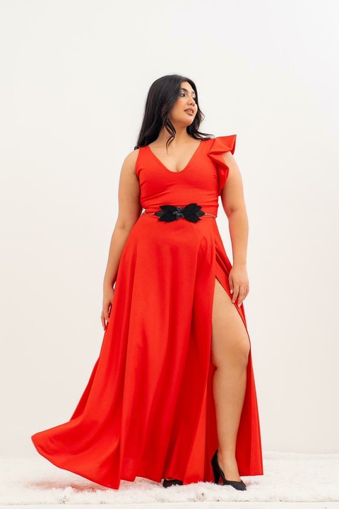 VESTIDO VICTORIA CREP ACAMPANADO