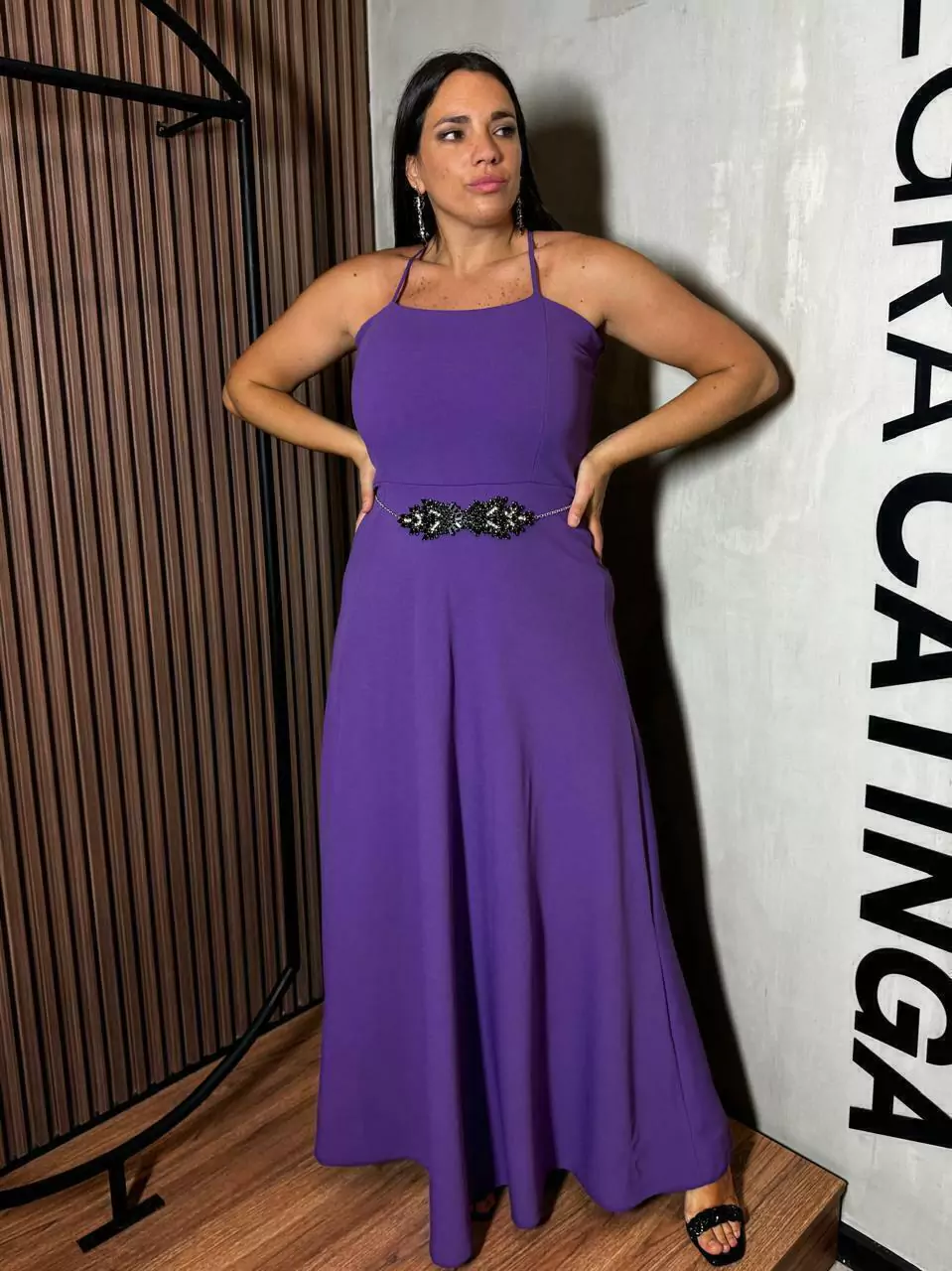 Vestido Vero Crep Acampanado thumbnail 3