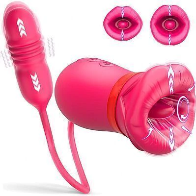 Vibrador de clitóris formato de Boca e Vai e vem - SI 8429