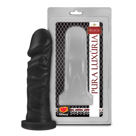 Pênis Realístico Preto mede 15,3cm X 4cm Pura Luxuria SEXY FANTASY PAP008 - comprar online