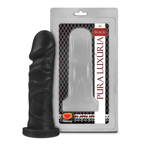 Pênis Realístico Preto mede 15,3cm X 4cm Pura Luxuria SEXY FANTASY PAP008 - comprar online