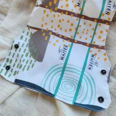 Combo Babero + Portachupete Organic - Maitén Maderas y Algodones