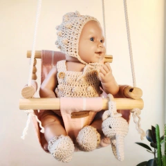Mini Hamaca Akira Rosa (sin bebote ni sonajero)
