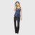Blusa Jeans Miss Joy 5245 Faixa Cinto e Botões  Feminino