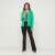 Blazer Alfaiataria Malha Power Verde Bottega Feminino Miss Joy 7244