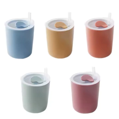 Vaso de silicona con sorbete y tapa - comprar online