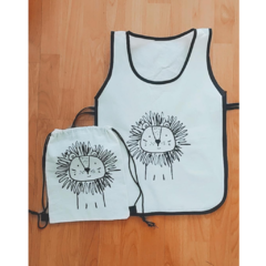 Kit Delantal de juego + Mochila de tela - León
