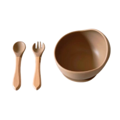 Set X3 piezas Bowl + Cubiertos Bambu en internet