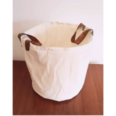 Contenedor/Organizador Crudo Manijas Ecocuero - comprar online