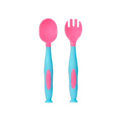 Set Tenedor y Cuchara Silicona Flexible