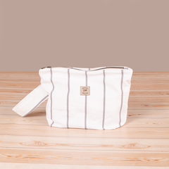 Neceser color Crudo rayado gris en internet