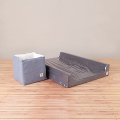 Kit Cambiador Gris + Pañalero - OR deco