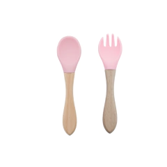 Set Tenedor y Cuchara Silicona y Mango Bambu en internet