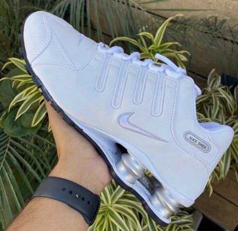 Nike Shox 4 Molas - Branco/Cinza