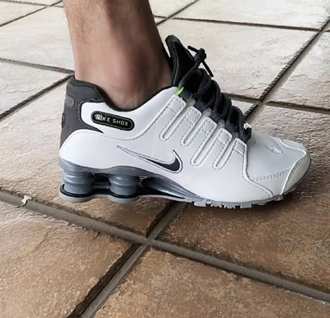 Nike Shox 4 Molas - Branco/Cinza