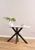 Dressoire base de metal negro y tapa de porcelanato 120x45cm - tienda online
