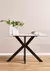 Dressoire base de metal negro y tapa de porcelanato 120x45cm