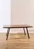 Mesa madera oscura con base negra 180x90cm - comprar online