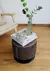 Puff con base negra giratoria ecocuero - Alas Design