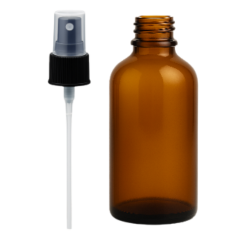 10 Frascos Colirio Europeo Ambar 100ml Con Spray Negro - comprar online